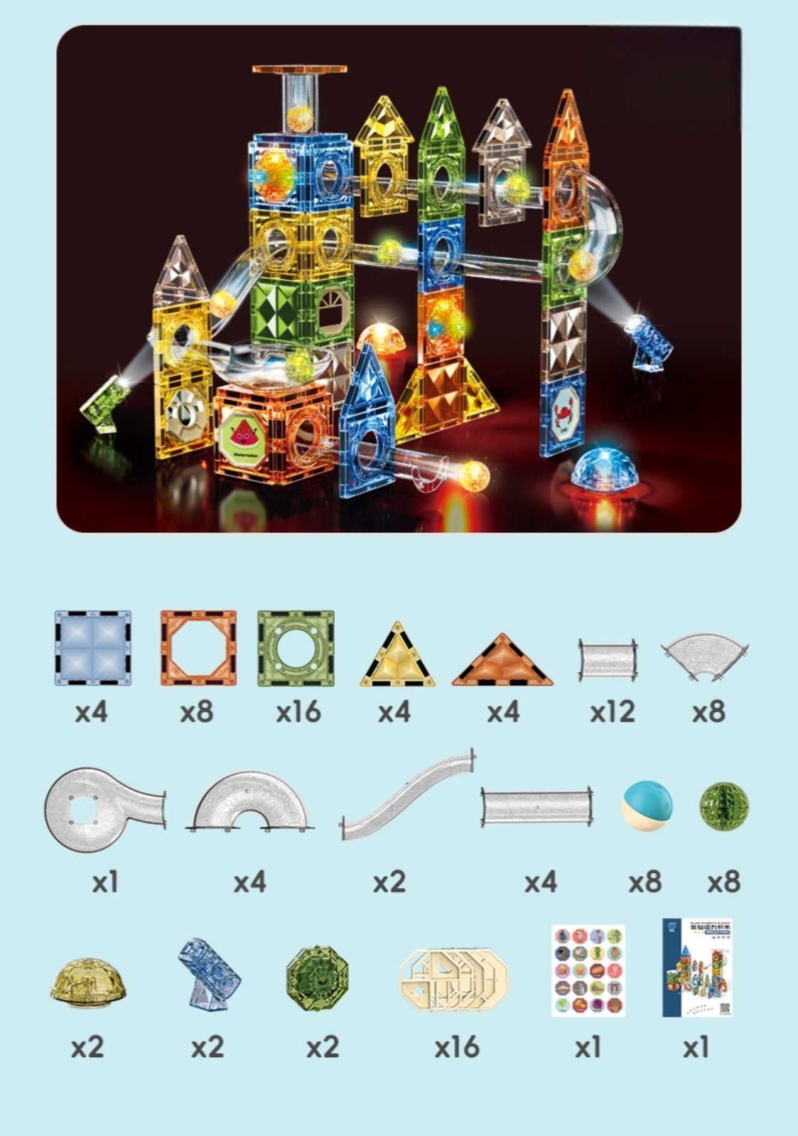 GlowTrack Diamond Set - 105 delni set