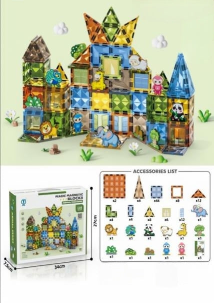 Safari & Friends – Magnetni set - 116 delni set